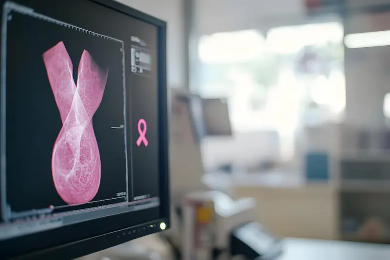 Microcalcifications : petits points blancs sur la mammographie
